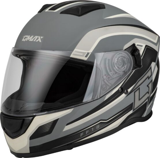 GMAX FF-18 Drift Helmet Matte Grey/Silver/Black Large