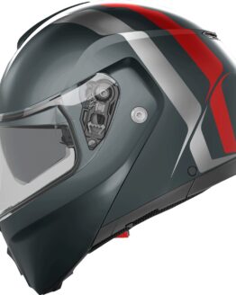 AGV Streetmodular Resia Modular Helmet Matte Gray/Silver/Red XL