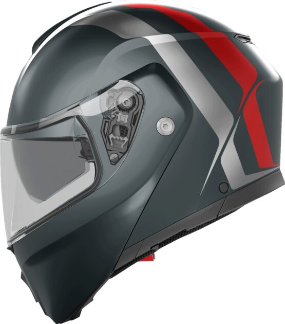 AGV Streetmodular Resia Modular Helmet Matte Gray/Silver/Red XL