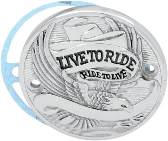 Drag Specialties Live to Ride Points Cover Black/Chrome For Harley-Davidson