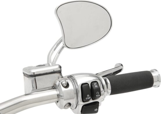 Drag Specialties Tapered Chrome Mirrors with Slotted Stem Universal Pair - Image 2