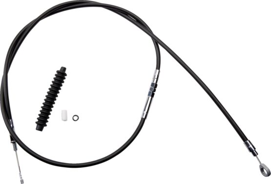 Drag Specialties High-Efficiency Black Vinyl Clutch Cable +10in For Harley-Davidson