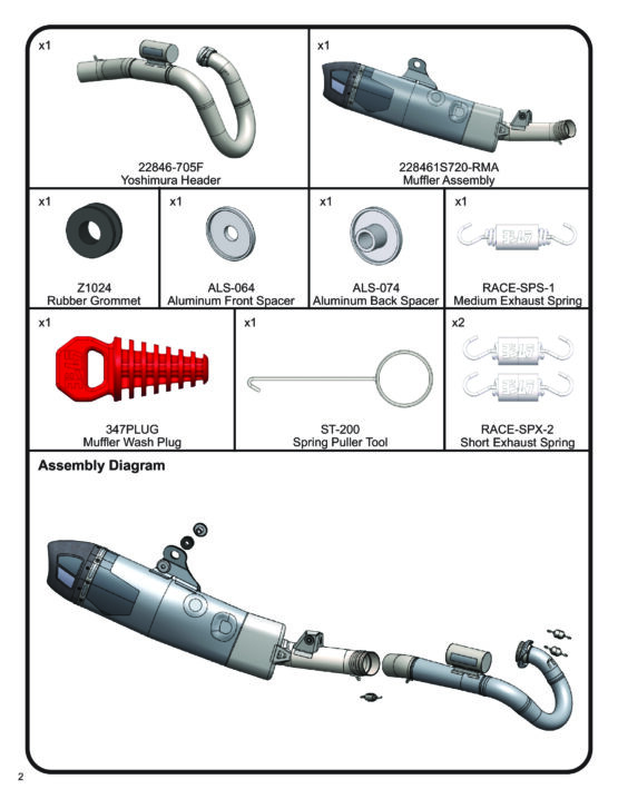 Yoshimura RS-12 Titanium Full Exhaust System Silver Fits 2025 Honda CRF250R/RX - Image 3