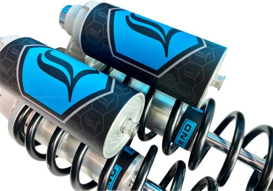 Legend REVO ARC Piggyback Shocks Heavy Duty Clear 14in For '99-'17 Dyna - Image 2