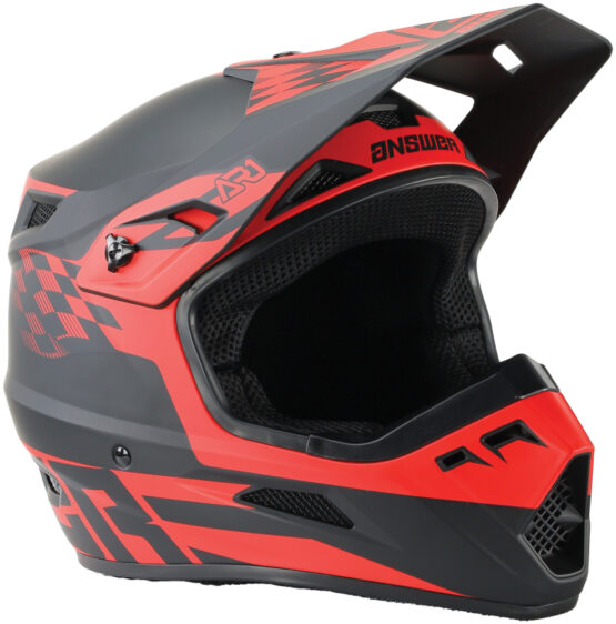 Answer AR1 Sweep Helmet Black/Red Youth Small