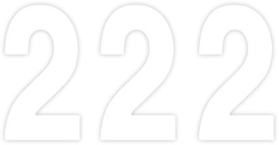 Factory Effex 4" Pro Numbers White #2 Decals Pack of 3