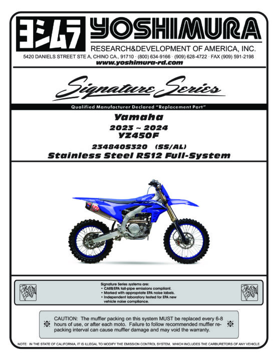 Yoshimura RS-12 Full Exhaust System For Yamaha YZ450F/FX 23-24 - Image 2