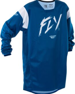 Fly Racing Youth Kinetic Stoke Jersey Navy/White Medium