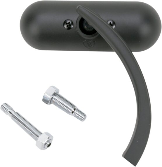 Arlen Ness Mini Oval Mirror Black Right 4-1/2"x1-1/2"