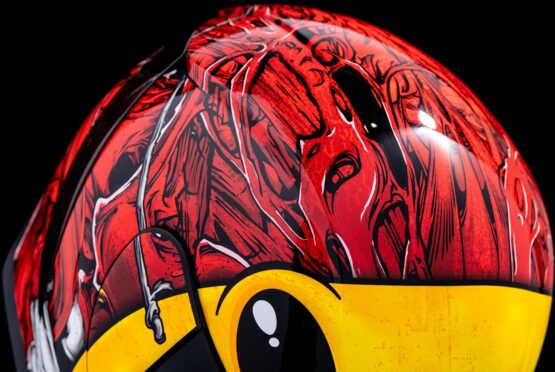 ICON Airform Brozak MIPS Helmet XS Gloss Yellow/Red - Image 3