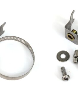 Pair Header Heat Shield Mount Brackets w/ Clamp & Screw for 1.25"-2" Pipes