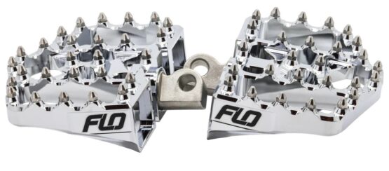 FLO Motorsports Mini Moto Boards Chrome V-Twin Floorboards
