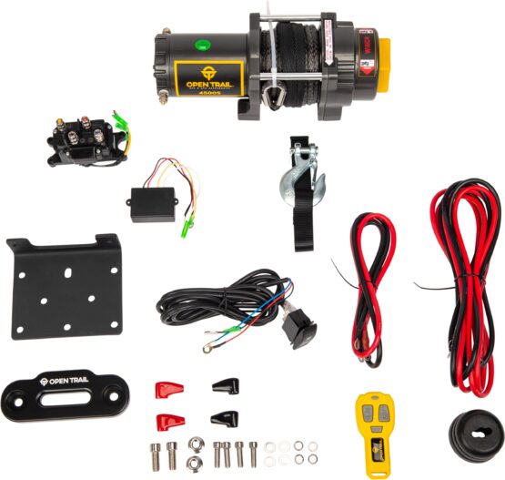 Open Trail 4500LB Winch with Synthetic Rope and Wireless Remote