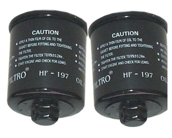 HF197 Oil Filter - Black - 2 Pack