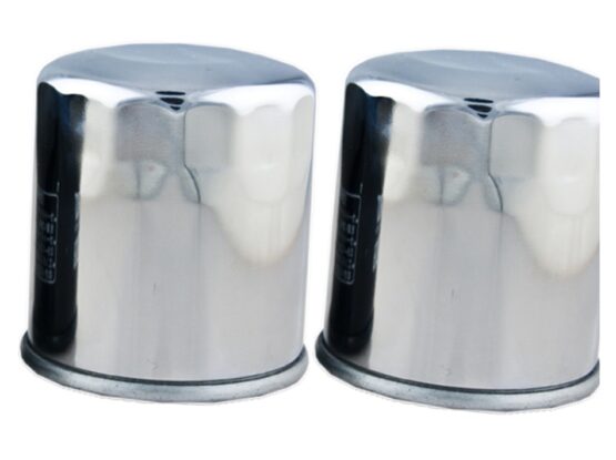 HF303C Oil Filter - Chrome - 2 Pack