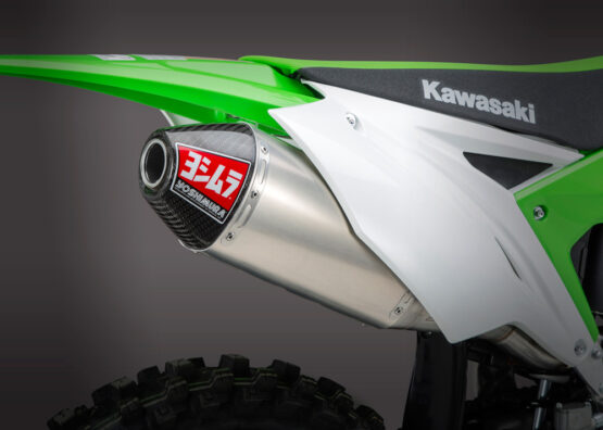 Yoshimura RS-4 Slip-On Exhaust SS-AL-CF Silver Fits 17-20 Kawasaki KX250F - Image 2