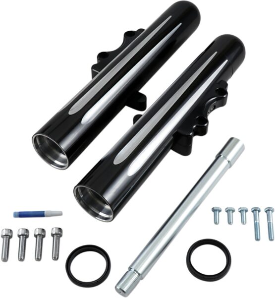 Arlen Ness Hot Leg Fork Legs Black Deep Cut Dual Disc