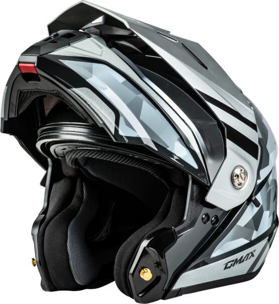 GMAX MD-74 Striker Modular Helmet Silver/Blue Metallic 2X-Large - Image 3