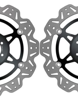 VEE Style Brake Rotors - Black Center Front Set