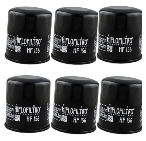HF156 Oil Filter - Black - 6 Pack