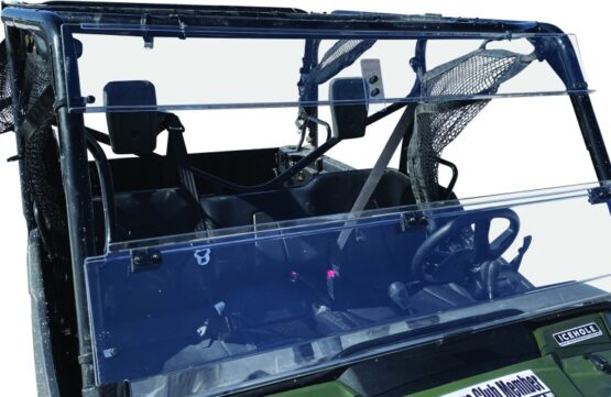 QuadBoss Windbreak Folding Windshield Clear For 16-22 Pioneer 1000 - Image 2