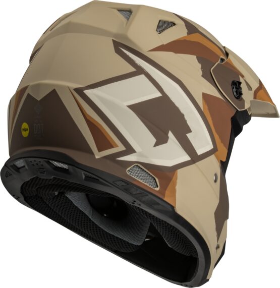 GMAX MX-96 Splinter Helmet Matte Brown/Tan/White Small - Image 2