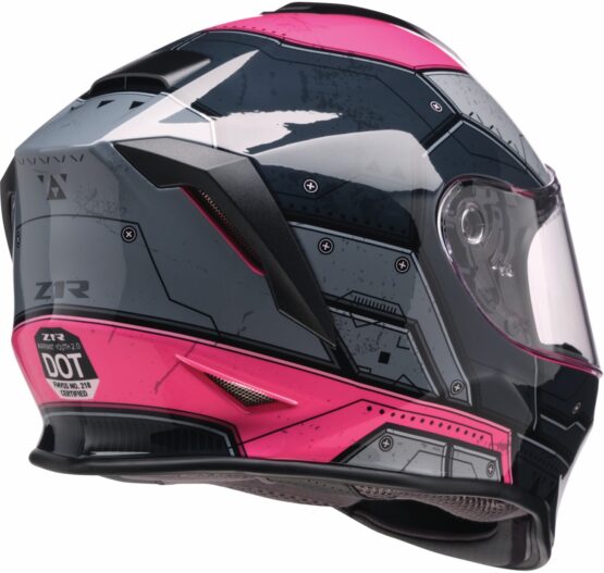 Z1R Youth Warrant Sentinel Helmet - Large, Pink/Gray - Image 2