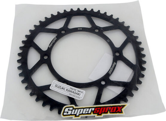Supersprox Rear Steel Sprocket 50T Black Fits 80-16 Kawasaki Suzuki - Image 2