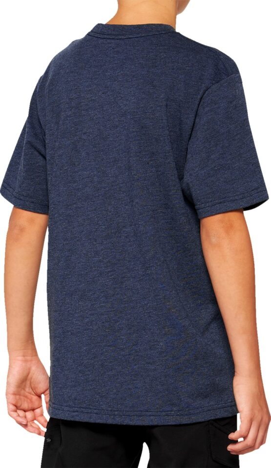 100% Youth Icon Tee Navy Heather - Size XL - Image 2