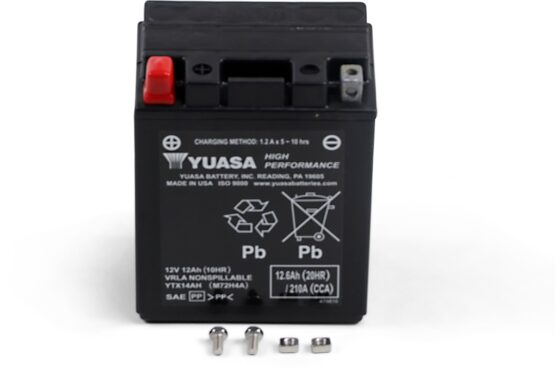 Yuasa YTX14AH Factory Activated AGM 12V Battery