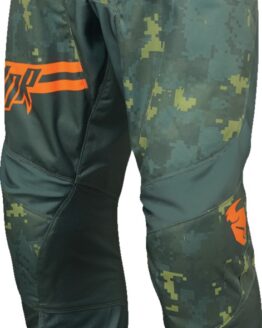 Thor Youth Sector DIGI Pants 26 Orange Camo Green Unisex