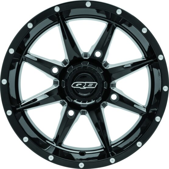 QuadBoss Slicer Wheel 14x7 4/156 4+4 Black