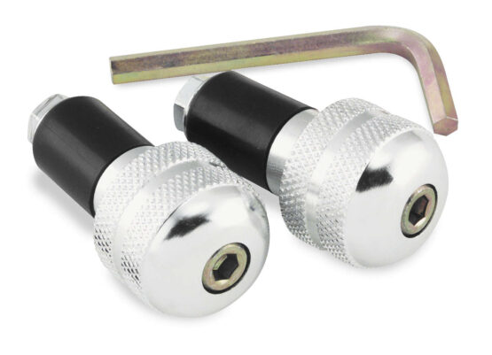 BikeMaster Anti Vibration Bar Ends Silver - Fits 7/8" Handlebars