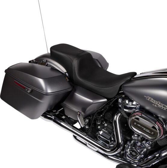 Drag Specialties Performance Predator 2-Up Seat Black For Harley Touring - Image 2