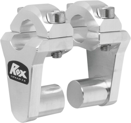 Rox Speed FX 2in Pivoting Handlebar Risers for 7/8in Bar Clamps Chrome