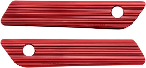 Arlen Ness 10-Gauge Saddlebag Latch Covers Red