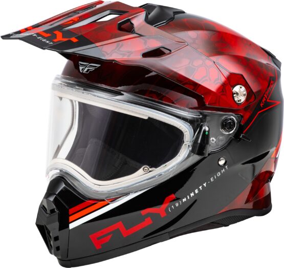 Fly Racing Trekker CW Conceal Helmet Elec Shield Red/Black 2X-Large