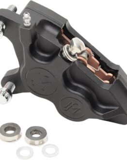 Performance Machine 4-Piston Front Left Brake Caliper Black Ops For Harley