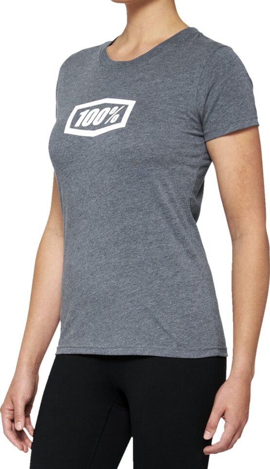 100% Women's Icon Tee Heather Gray - Size WSM