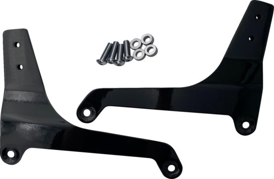 Drag Specialties Sissy Bar Side Plates Black For Harley Softail Fat Boy/Breakout