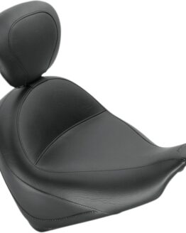 Mustang Wide Touring Solo Seat w/Backrest Black Fits Honda Fury