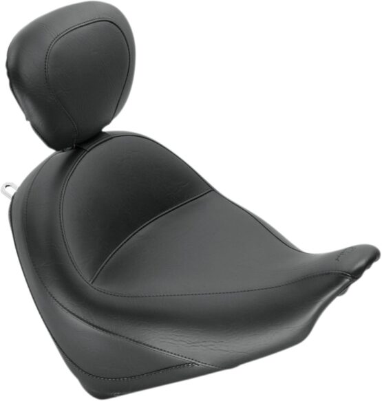 Mustang Wide Touring Solo Seat w/Backrest Black Fits Honda Fury