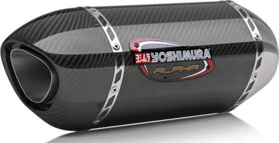 Yoshimura Street Alpha Slip-On Exhaust Carbon Fiber Black Fits 17-20 SV650
