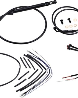 Extended Black Control Cable Kit for 14" Apehanger Bars