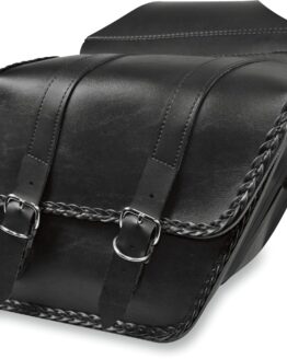 Compact Braided Slant Saddlebags