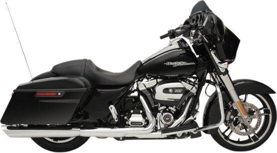 Dual Chrome 4" Slip On Exhaust Slash-Down - Image 2