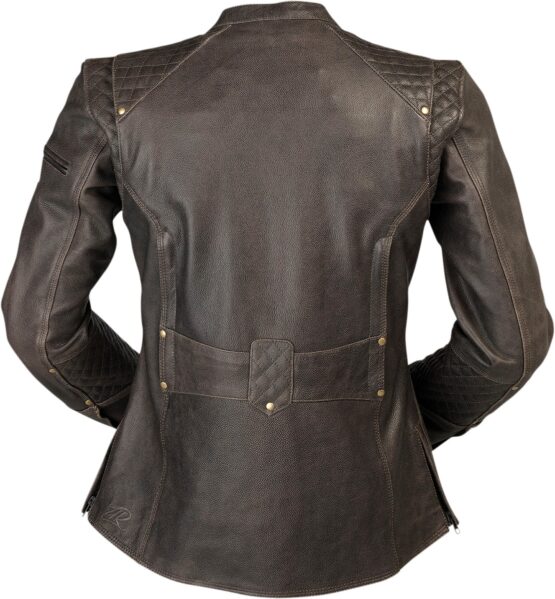 Z1R Women's Chimay Leather Jacket Brown 1W - Image 2