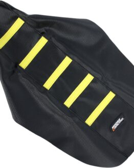 Black/Yellow Ribbed Seat Cover