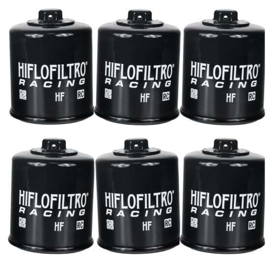 HF138RC Race Oil Filter - Black - 6 Pack