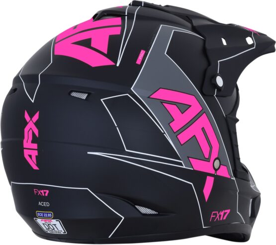 FX-17 Full Face Offroad Helmet Matte Pink X-Small - Image 3
